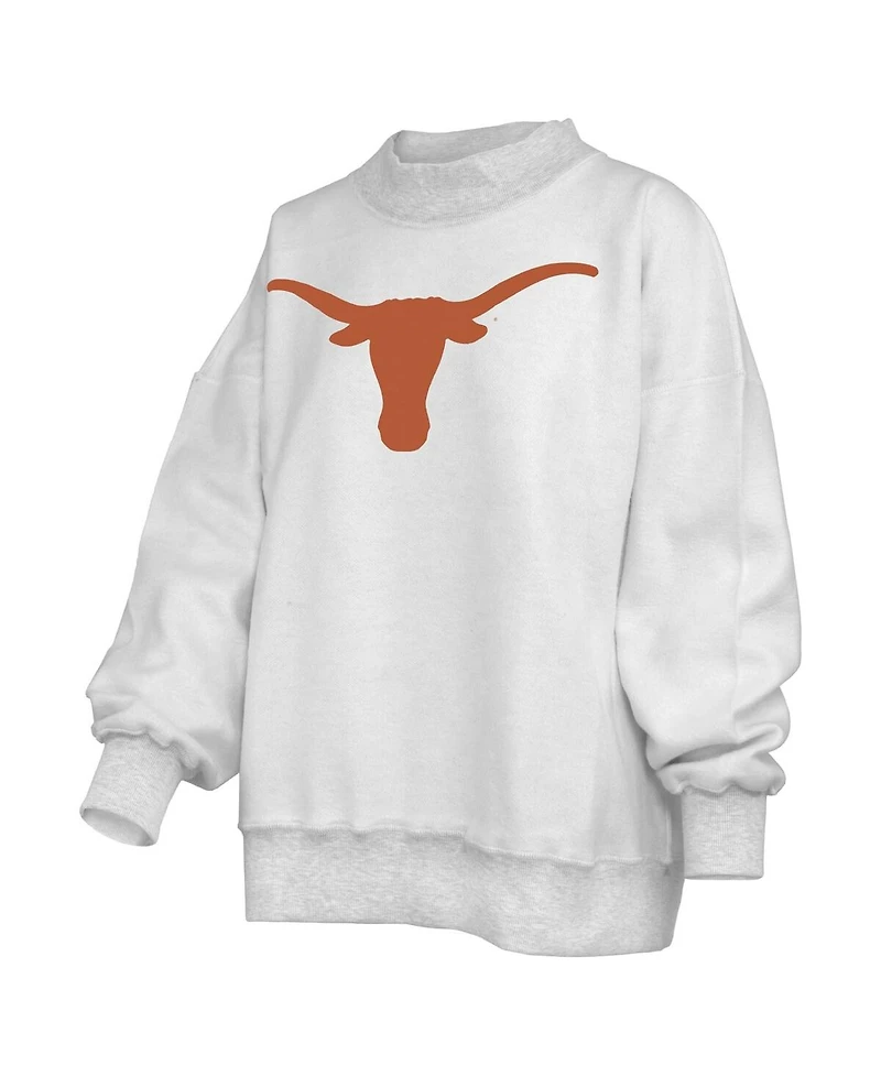 Pressbox Women's Heather Gray Texas Longhorns Reversible Sweatshirt