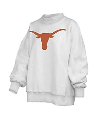 Pressbox Women's Heather Gray Texas Longhorns Reversible Sweatshirt