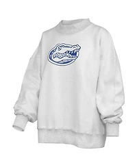 Pressbox Women's Heather Gray Florida Gators Reversible Sweatshirt