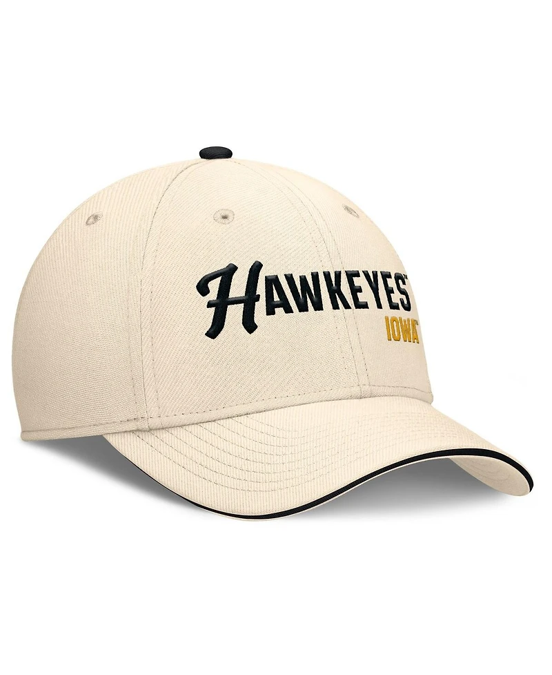 Nike Men's Natural Iowa Hawkeyes 2026 Primetime Swooshflex Hat