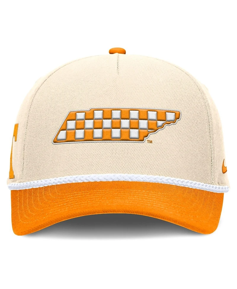Nike Men's and Women's Natural Tennessee Volunteers 2026 Primetime Natural 5-Panel Rope 2-Tone Rise Hat