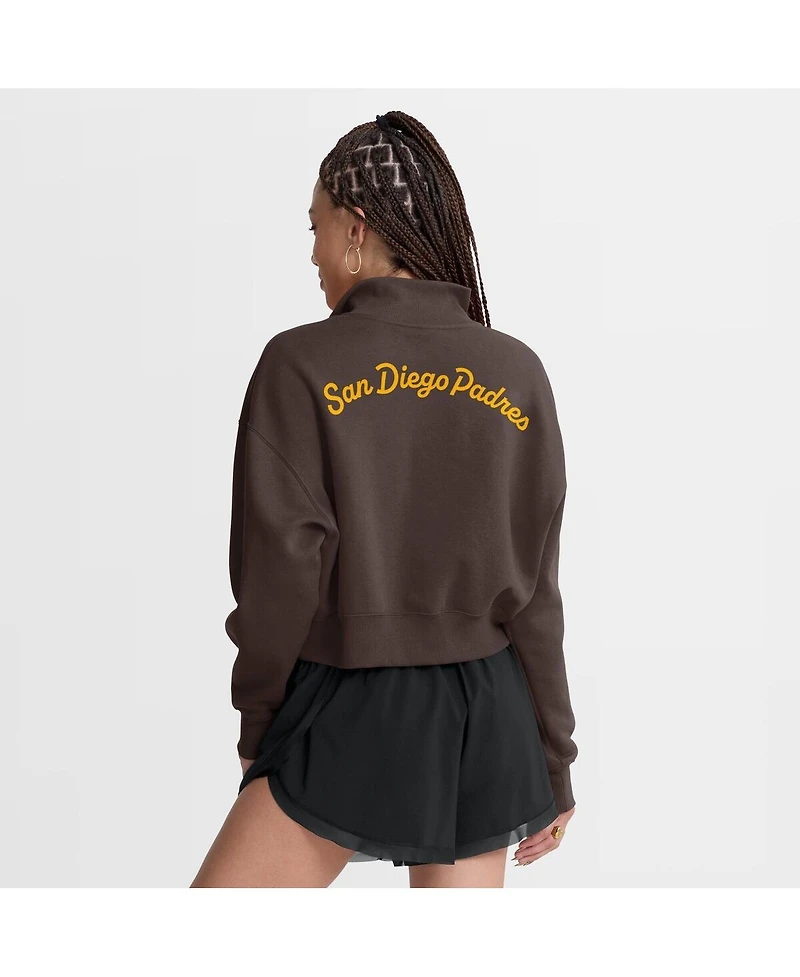 Nike Women's Brown San Diego Padres Primetime Phoenix Fleece Half-Zip Sweatshirt