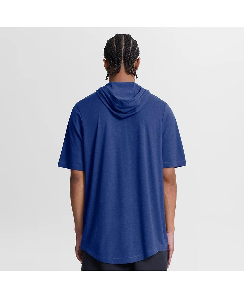 Nike Men's Royal Los Angeles Dodgers Arched Wordmark Tri-Blend Hooded T-Shirt