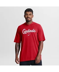 Nike Men's Red St. Louis Cardinals Arched Wordmark Tri-Blend Hooded T-Shirt