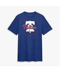 Nike Men's Royal Philadelphia Phillies Tri-Blend Logo T-Shirt