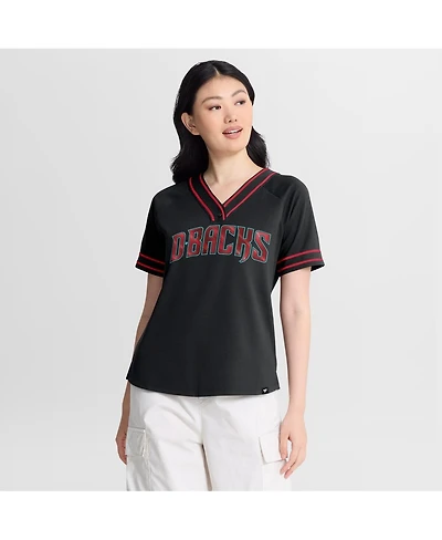 Fanatics Women's Black Arizona Diamondbacks Diva Race Ahead Raglan V-Neck T-Shirt