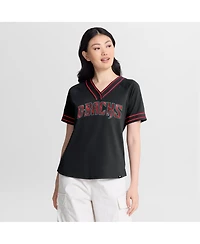 Fanatics Women's Black Arizona Diamondbacks Diva Race Ahead Raglan V-Neck T-Shirt