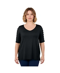 Avenue Women's Lattice Sleeve Tunic
