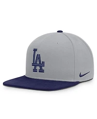 Nike Men's Gray/Royal Los Angeles Dodgers Primetime Pro Dri-fit Snapback Hat