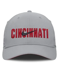 Nike Men's Gray Cincinnati Reds Primetime Rise Dri-fit Flex Hat