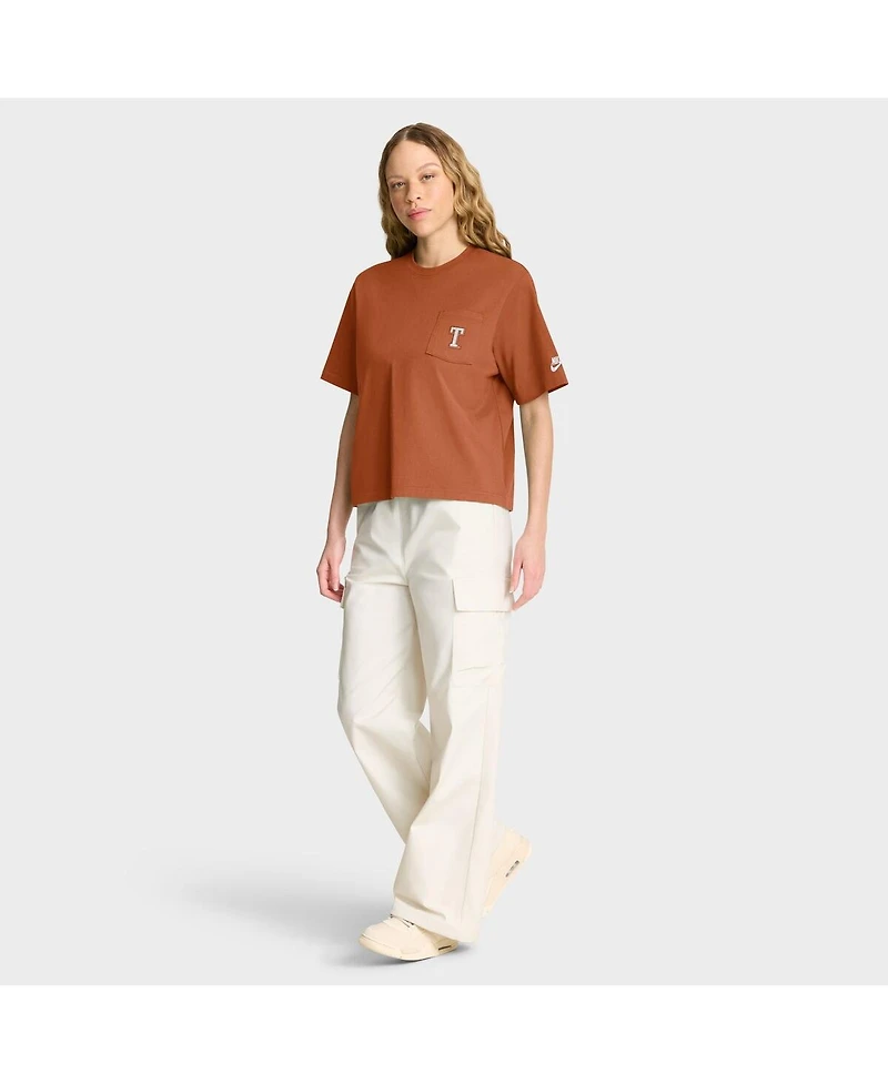 Nike Women's Texas Orange Longhorns Legacy Pocket Boxy T-Shirt