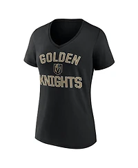 Logo Athletic Women's Black Vegas Golden Knights Arch Victory V-Neck T-Shirt