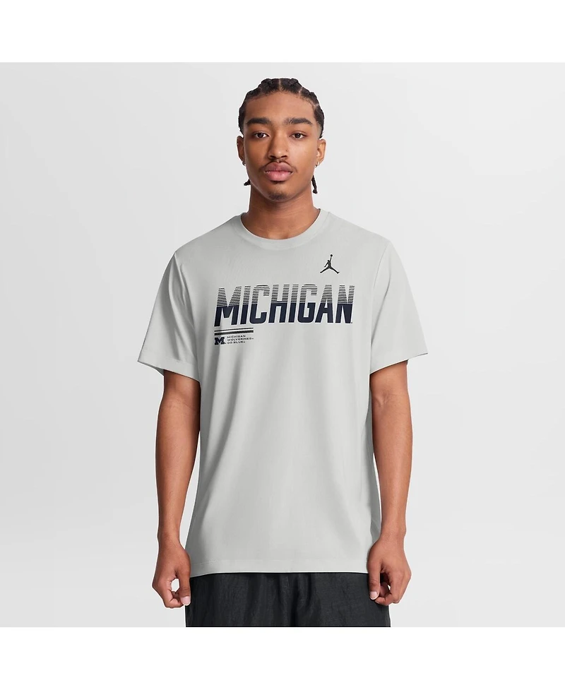 Jordan Men's Gray Michigan Wolverines Sideline Legend Dri-fit T-Shirt