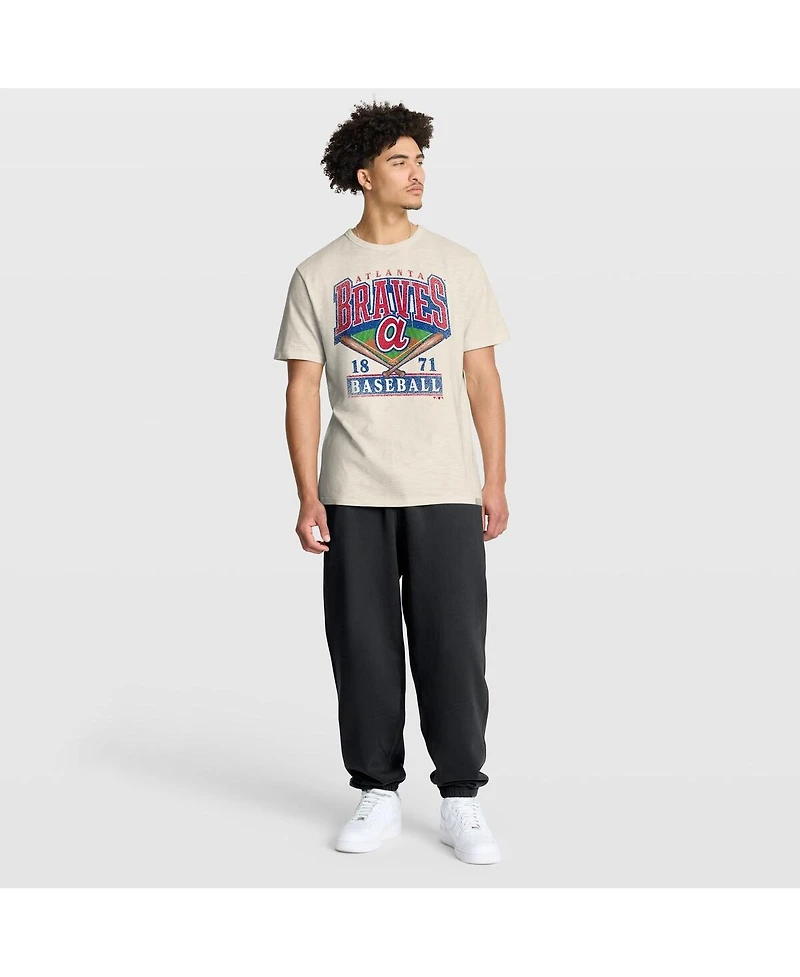 Fanatics Men's Tan Atlanta Braves Stadium Slub T-Shirt