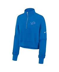 Nike Women's Blue Detroit Lions Phoenix Fleece Quarter-Zip Sweatshirt