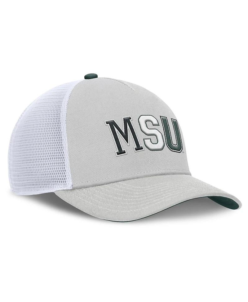 Nike Men's and Women's Gray Michigan State Spartans 2026 Basketball Refresh 5-Panel Rise Trucker Hat