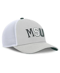 Nike Men's and Women's Gray Michigan State Spartans 2026 Basketball Refresh 5-Panel Rise Trucker Hat