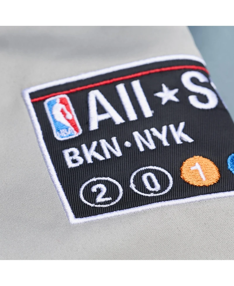 Mitchell & Ness Men's Blue/Silver New York Knicks Thunderstorm Lightweight Satin Full-Snap Jacket