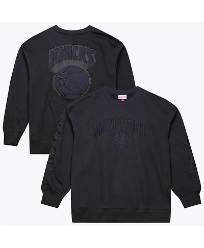 Mitchell & Ness Men's Black New York Knicks Phantom Fleece Sweatshirt
