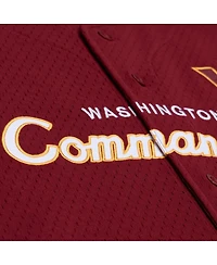 Mitchell & Ness Men's Burgundy Washington Commanders Head Coach Mesh Full-Button Fashion Jersey
