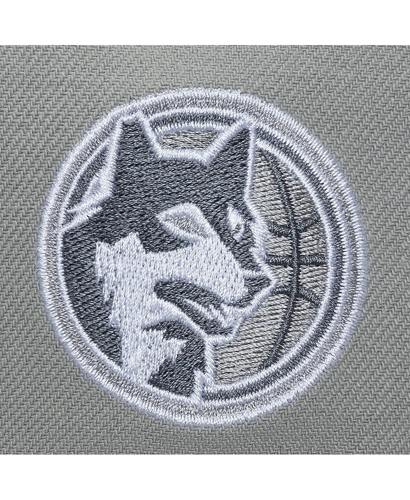 Mitchell & Ness Men's Gray Minnesota Timberwolves Thunderstorm Head Coach Pro Crown Snapback Hat