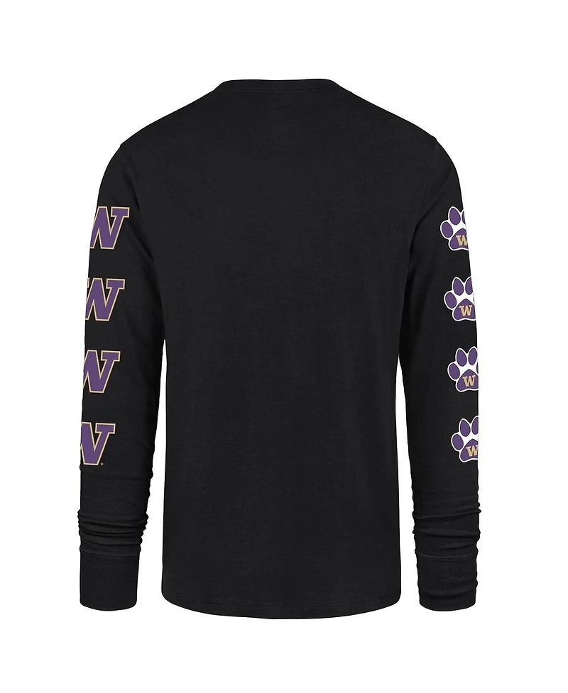 '47 Brand Men's Black Washington Huskies Go Big Long Sleeve T-Shirt