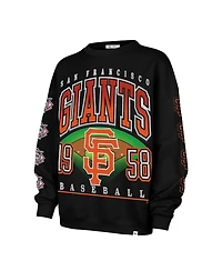 '47 Brand Women's Black San Francisco Giants Trendy Team Go Big Oversized Sweatshirt