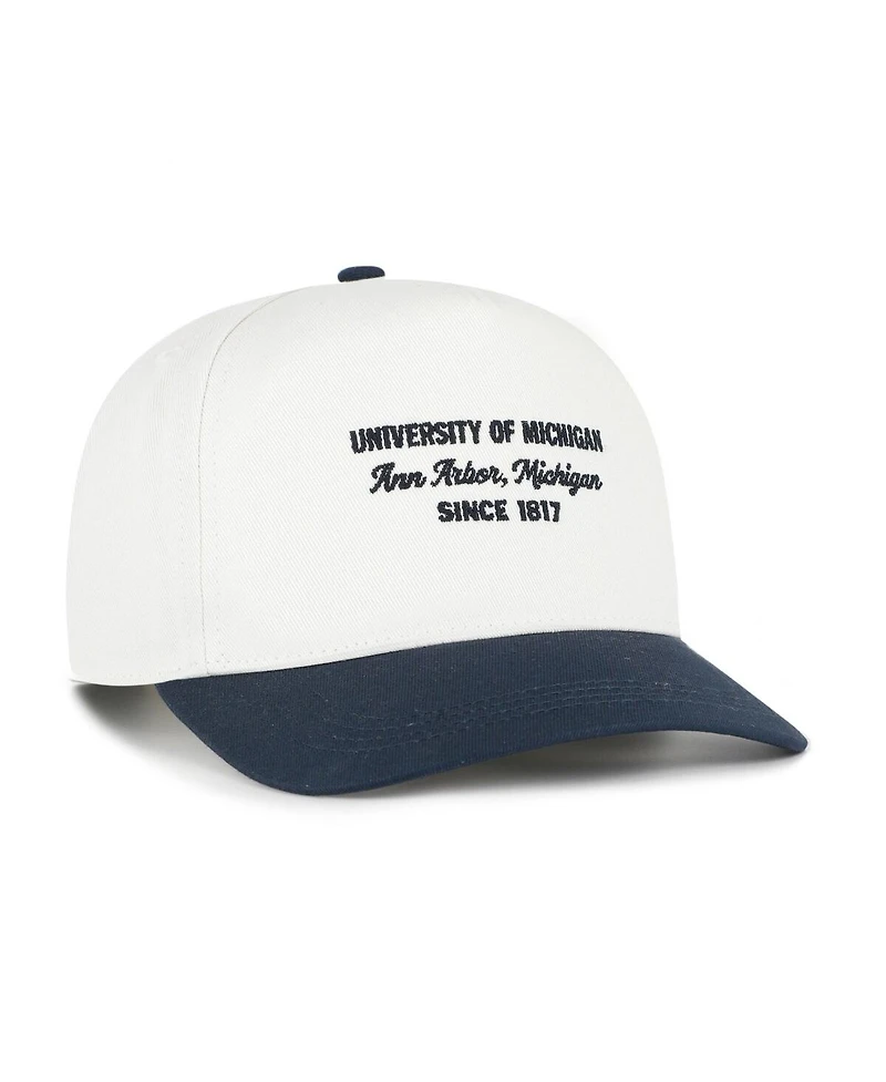 '47 Brand Men's White Michigan Wolverines Contemporary Basics Two-Tone Hitch Adjustable Hat