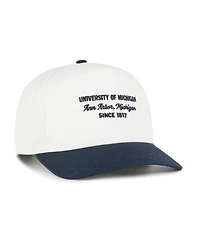 '47 Brand Men's White Michigan Wolverines Contemporary Basics Two-Tone Hitch Adjustable Hat