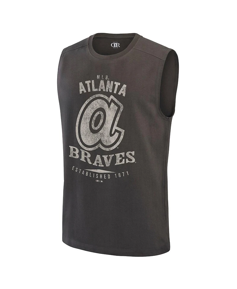 Darius Rucker Collection by Fanatics Men's Charcoal Atlanta Braves Muscle Tank Top