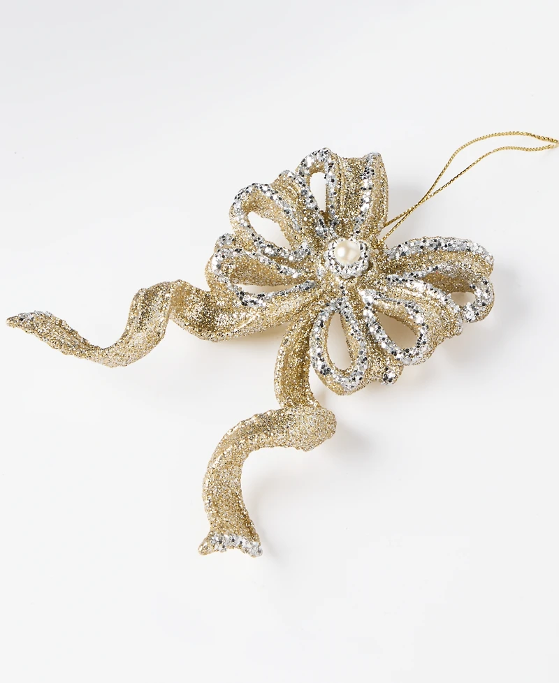 Holiday Lane Christmas Glitters Bow Ornament, Macy's Exclusive