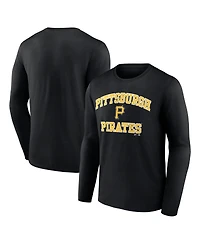 Logo Athletic Men's Black Pittsburgh Pirates Heart Soul Long Sleeve T-Shirt