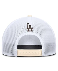 Nike Men's Natural/White Los Angeles Dodgers Rise Dri-fit Trucker Adjustable Hat