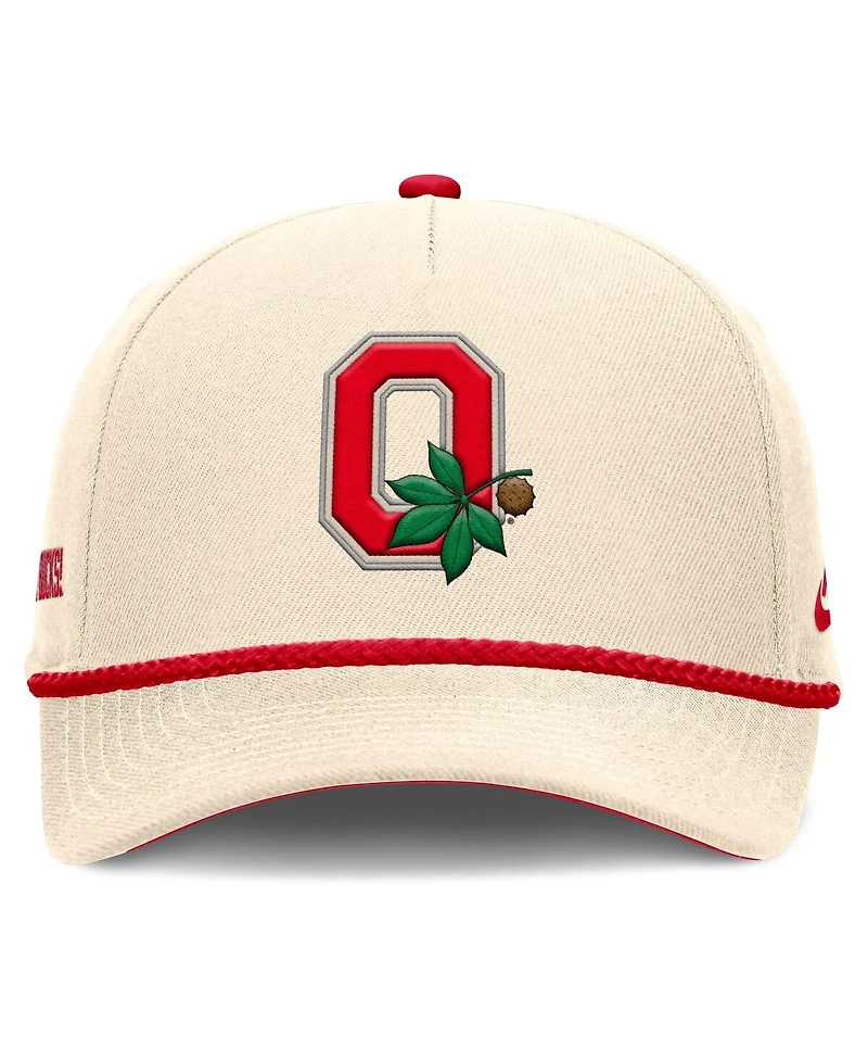 Nike Men's and Women's Natural Ohio State Buckeyes Legacy Vintage Rope Rise Adjustable Hat