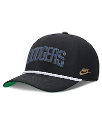 Nike Men's Black Los Angeles Dodgers Cooperstown Collection Rise Adjustable Hat