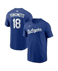 Nike Men's Yoshinobu Yamamoto Royal Los Angeles Dodgers Alternate Name and Number T-Shirt
