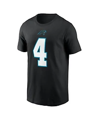 Nike Men's Tetairoa McMillan Black Carolina Panthers Name and Number T-Shirt