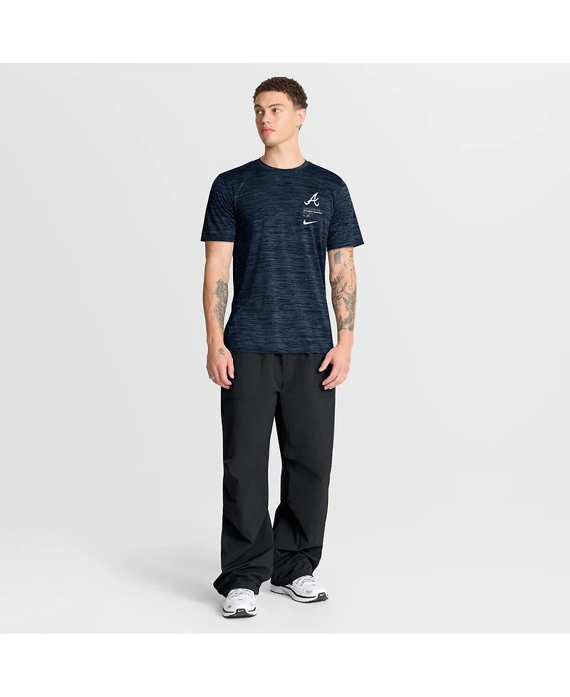 Nike Men's Navy Atlanta Braves Velocity Dri-fit T-Shirt