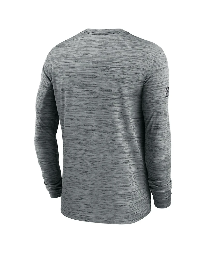 Nike Men's Gray Buffalo Bills Sideline Offensive Transition Velocity Dri-fit Long Sleeve T-Shirt