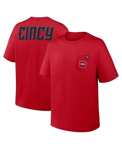 Nike Men's Red Cincinnati Reds City Connect Max90 Pocket T-Shirt