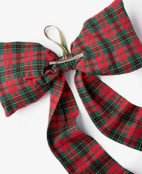 Holiday Lane Cozy Cabin Plaid Bow Ornament with Clip, Macy's Exclusive