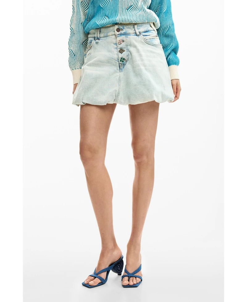 Desigual Women's Short Denim Skirt