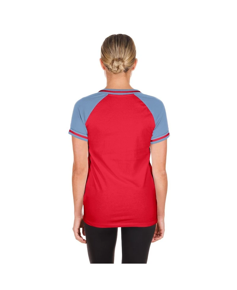 New Era Women's Red Texas Rangers Gameday V-Neck T-Shirt