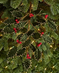 Holiday Lane Cozy Cabin Leaves Pick with Berries, Macy's Exclusive