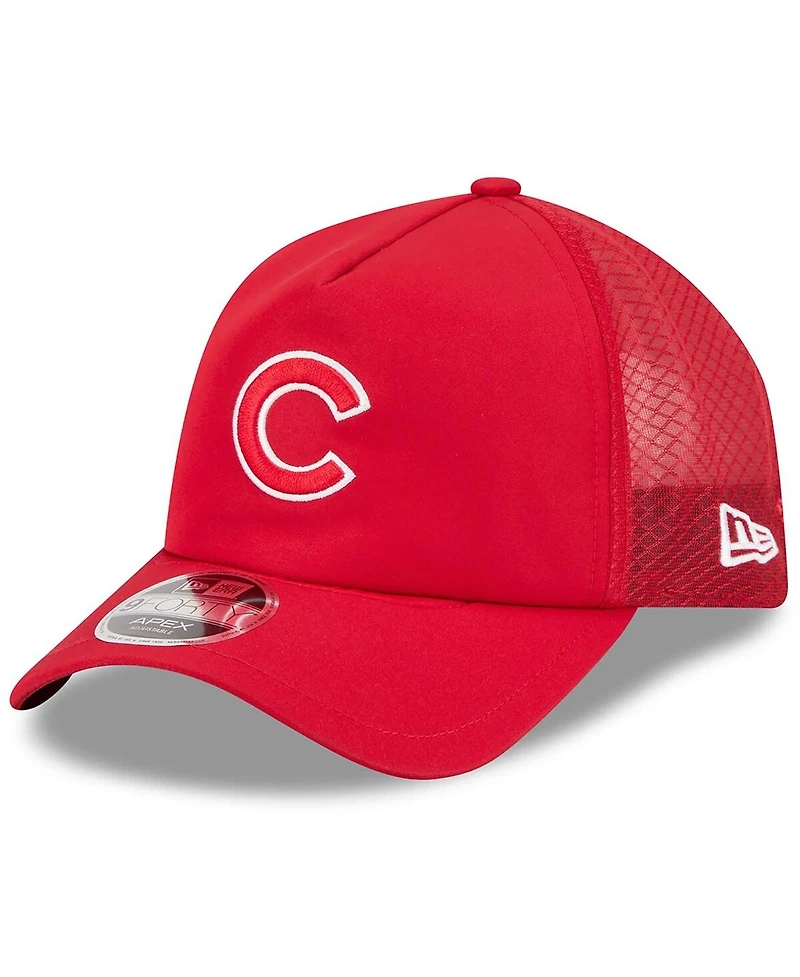 New Era Men's Chicago Cubs 2026 Batting Practice Apex 9FORTY Adjustable Trucker Hat
