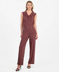 Anne Klein Women's Printed Cowlneck Sleeveless Top