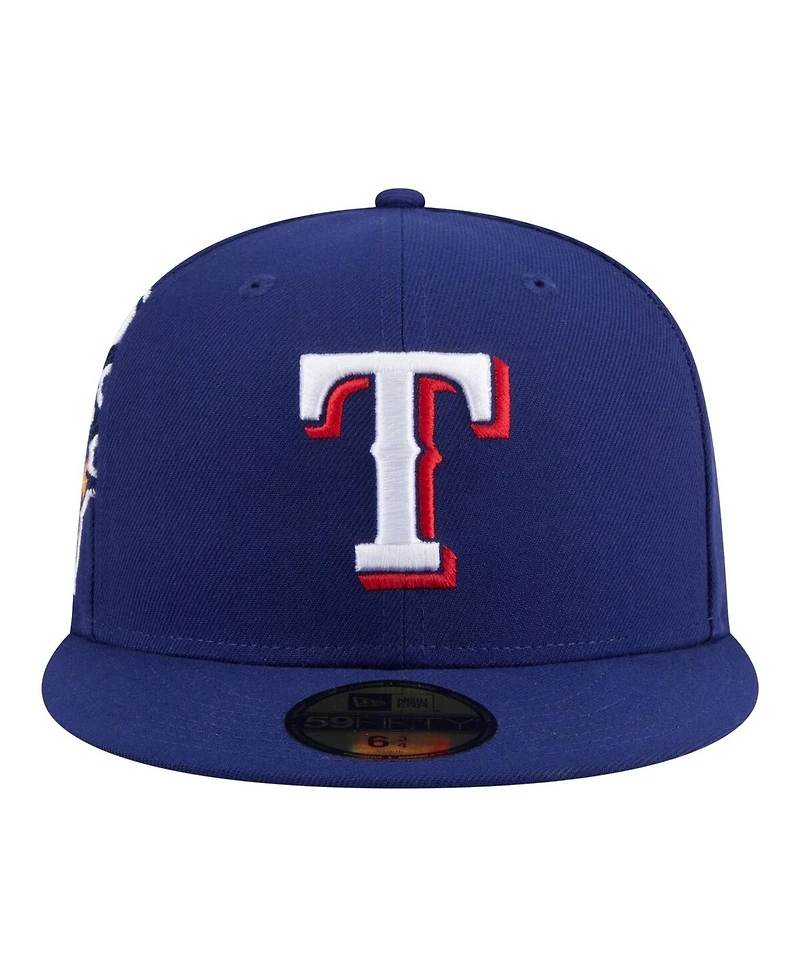 New Era Men's Royal Texas Rangers Hidden Hit 59FIFTY Fitted Hat
