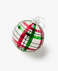 Holiday Lane Cozy Cabin Plaid Ball Ornament, Macy's Exclusive