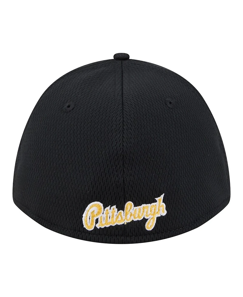New Era Men's Black Pittsburgh Pirates Dash 39THIRTY Flex Hat