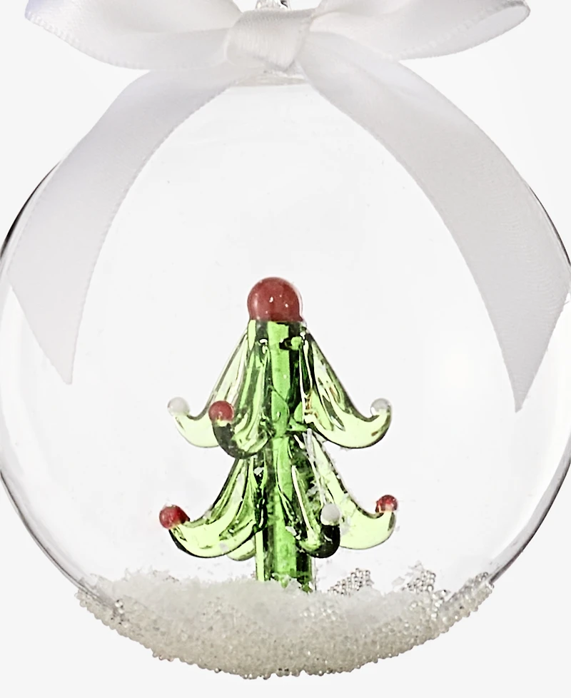 Holiday Lane Cozy Cabin Tree Inside Ball Ornament, Macy's Exclusive